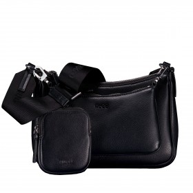 Umhängetasche Bel 2.0 Crossbody mit zwei Reißverschlussetuis Black