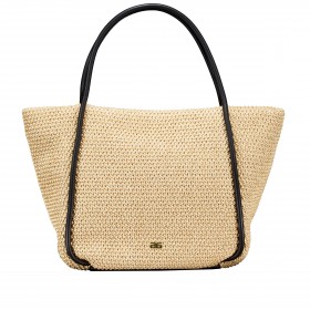 Shopper Maglia Raffia Willow L Natural Black