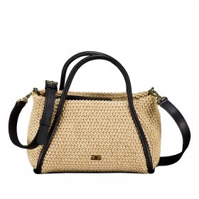 Handtasche Maglia Raffia Willow S Natural Black