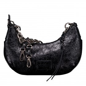 Umhängetasche Vejen Halfmoon Pochette Glossy Black