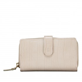 Geldbörse Kroko mit RFID-Schutz Light Beige