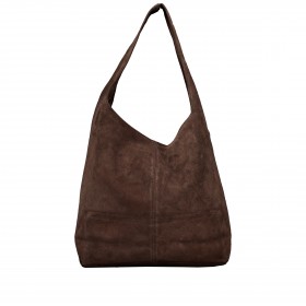 Beuteltasche Velours Dunkelbraun
