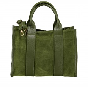 Handtasche Velours Oliv