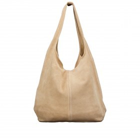 Beuteltasche Velours Beige
