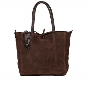 Handtasche Velours Dunkelbraun