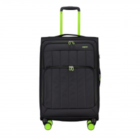 Koffer T26 erweiterbar Größe M Black Neongreen