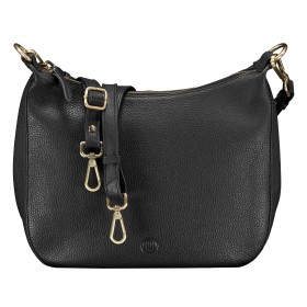 Beuteltasche mit Goldfittings Black