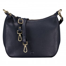 Beuteltasche mit Goldfittings Dark Blue