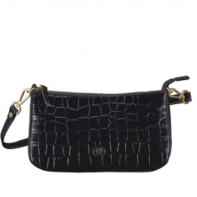 Umhängetasche Kroko Black