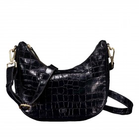 Beuteltasche Kroko Black