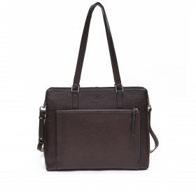 Shopper Bergamo Lucca mit Laptopfach 13 Zoll Dark Brown