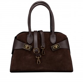 Handtasche Velours Dunkelbraun