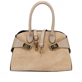 Handtasche Velours Sand
