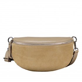 Gürteltasche Velours mit Silberfittings Sand