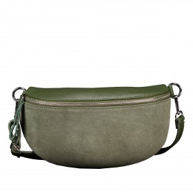 Gürteltasche Velours mit Silberfittings Oliv