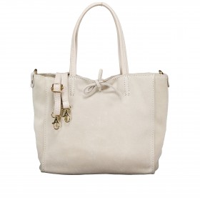 Handtasche Velours Ecru