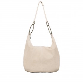 Beuteltasche Velours mit Goldfittings Beige