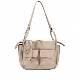 Beuteltasche Velours Beige
