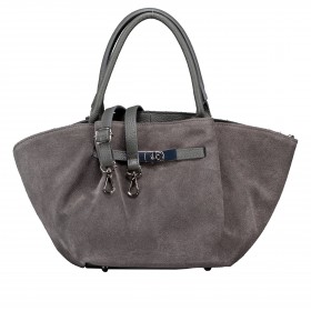 Handtasche Velours Dunkelgrau