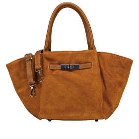 Handtasche Velours Cognac