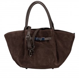 Handtasche Velours Dunkelbraun