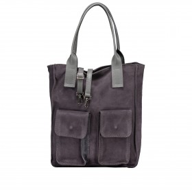 Shopper Velours Dunkelgrau