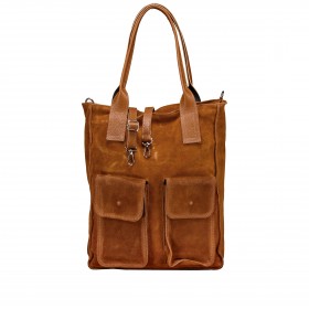 Shopper Velours Cognac