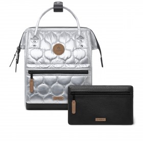 Rucksack Adventurer Small Astana mit zwei auswechselbaren Vortaschen Silber