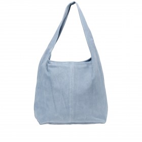 Beuteltasche Velours Hellblau