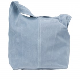 Beuteltasche Velours Hellblau