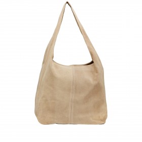 Beuteltasche Velours Sand