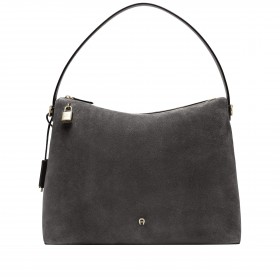 Beuteltasche Delia Suede L Night Grey