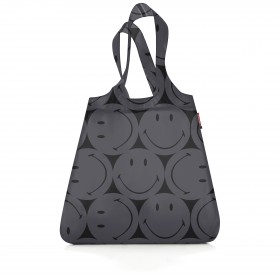 Falttasche Mini Maxi Shopper Smiley Grey