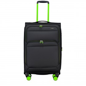 Koffer T27 erweiterbar Größe 68 cm Black Neon Green