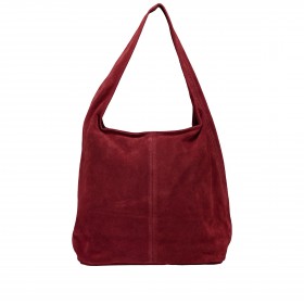 Beuteltasche Velours Weinrot