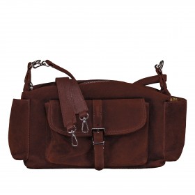 Beuteltasche Velours Utility Bag Dunkelbraun