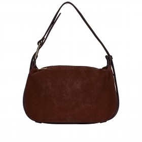 Umhängetasche Velours Dunkelbraun