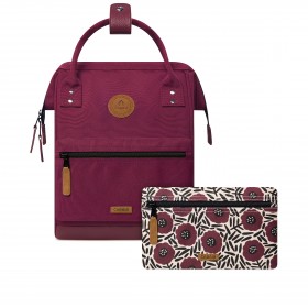 Rucksack Adventurer Small Nice mit zwei auswechselbaren Vortaschen Weinrot