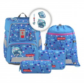 Schulranzen Space Set 5-teilig BLU-DOTS/Dolphin Finja