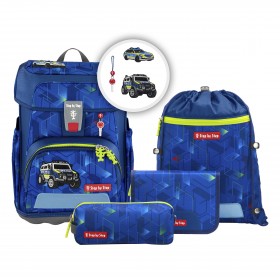 Schulranzen Cloud Set 5-teilig BLUE/Police Truck Charly