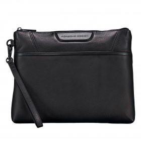 Handgelenktasche Roadster Leather Evo Clutch mit Griffschlaufe Black