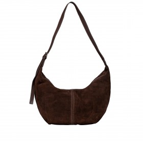 Beuteltasche Velours Dunkelbraun