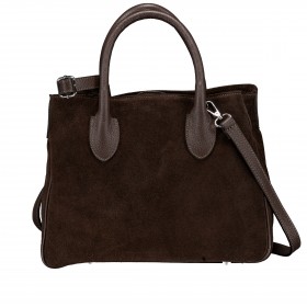 Handtasche Velours Dunkelbraun