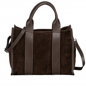 Handtasche Velours Dunkelbraun