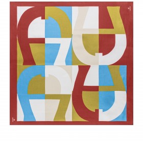 Tuch Logo Carré S Burnt Red