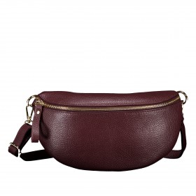 Gürteltasche / Umhängetasche mit Goldfittings Weinrot