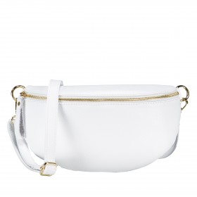 Gürteltasche / Umhängetasche mit Goldfittings Weiß