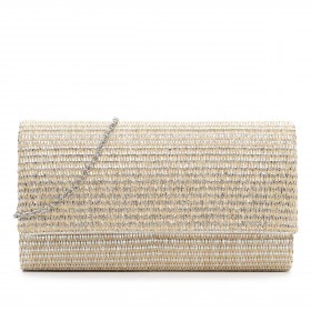 Umhängetasche / Clutch Amalia Woven Silver