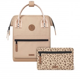 Rucksack Adventurer Small Lobito mit zwei auswechselbaren Vortaschen Beige