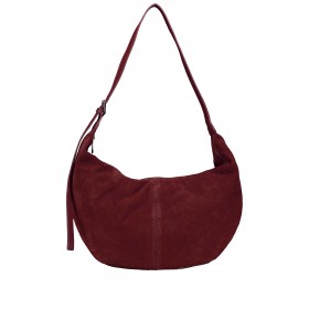 Beuteltasche Velours Weinrot